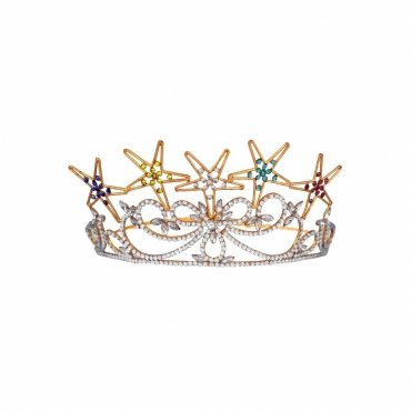 OES Crown Colorful Crystal Stones