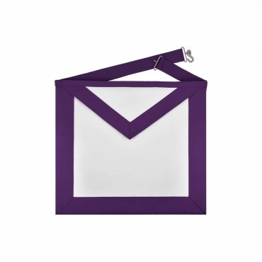 SUPERINTENDENT ALLIED MASONIC DEGREES APRON - PURPLE GROSGRAIN RIBBON