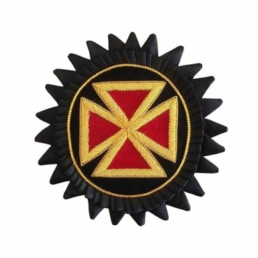 Grand Commandery Knights Templar Rosette Chapeau - Hand Bullion Embroidery