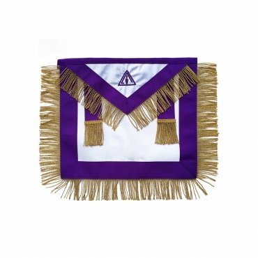 PAST ILLUSTRIOUS MASTER COUNCIL APRON - PURPLE WITH FRINGE TASSELS