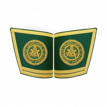 Craft Scottish Regulation Cuff - Green Hand Embroidered with Double Braid