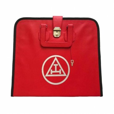 Royal Arch Chapter Apron Case - Red Imitation Leather MM, WM, Provincial