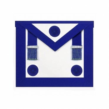 MASTER MASON BLUE LODGE MASSACHUSETTS REGULATION APRON - ROYAL BLUE