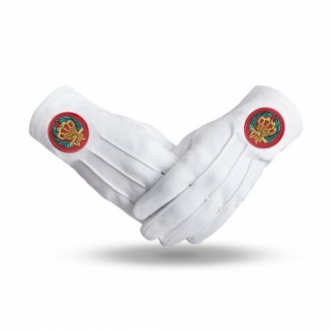 Order of the Amaranth Gloves - Pure Cotton With Red Patch