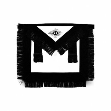 MASTER MASON BLUE LODGE FUNERAL APRON SQUARE COMPASS WITH FRINGE