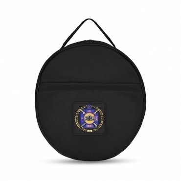 Knights Templar Commandery Fatigue Cap Case - Black Patch With Purple & Gold Emblem