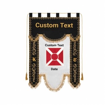 Knights Templar Commandery Banner - Machine Embroidery Fully Customizable