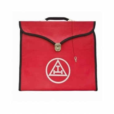 Royal Arch Chapter Apron Case - Red Leather MM, WM, Provincial