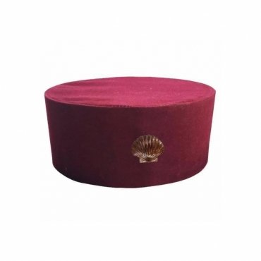 St.Thomas of Acon Crown Cap Maroon Velvet with Shell