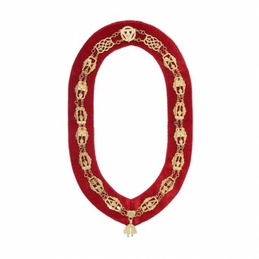 Royal & Select Masters English Regulation Chain Collar Gold With Red Lining