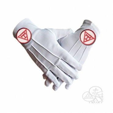 Royal Arch Chapter Gloves - Red Triple Tau