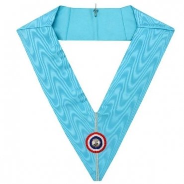Emulation Rite English Regulation Officer Collar Turquoise Moire Handmade Embroidery