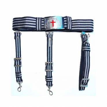 Sir Knight Knights Templar Commandery Regalia Belt - Black & Silver