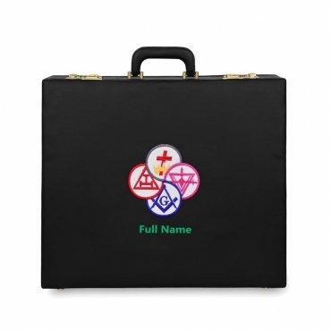 York Rite Apron Case - Hand Embroidery Personalization Various Sizes & Materials