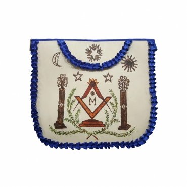 HAND-PAINTED APRON HISTORY EDITION MASONIC APRON OF MAJOR WILLIAM CHRISTY