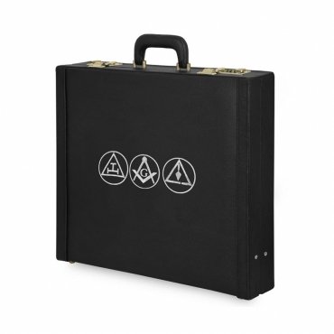 York Rite Apron Case - Silver Emblem Hand Embroidery Various Sizes & Materials