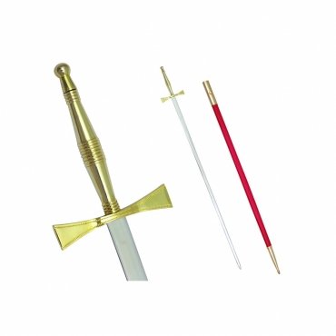 Masonic Sword - Gold Hilt and Red Scabbard