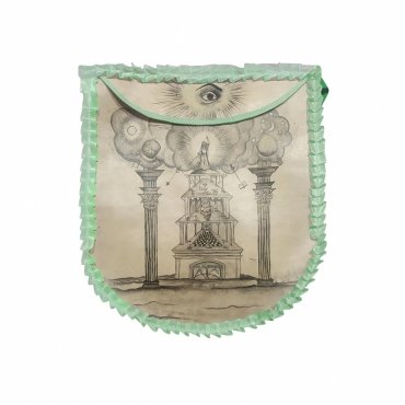 HAND-PAINTED APRON 19TH CENTURY INSPIRED
