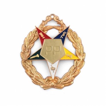 Past Patron OES Officer Collar Jewel - Gold Plated