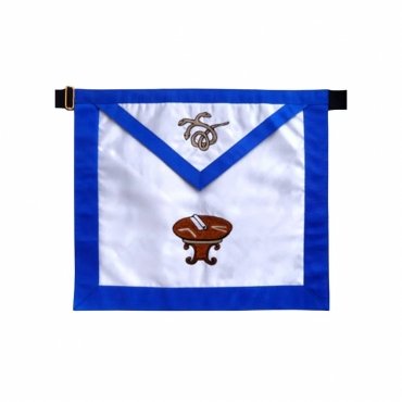 22ND DEGREE SCOTTISH RITE APRON  WHITE BLUE KNIGHT ROYAL AXE