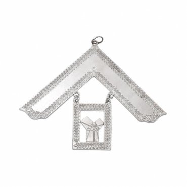 Past Master Craft English Regulation Collar Jewel - Silver Plated