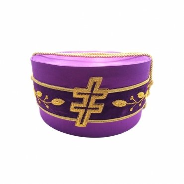 33rd Degree Scottish Rite Crown Cap Purple Silk