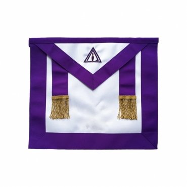 PAST ILLUSTRIOUS MASTER COUNCIL APRON - PURPLE GROSGRAIN