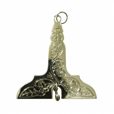 Senior Warden Blue Lodge Officer Collar Jewel - Silver Metal